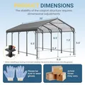 Wisteria Lane 12' x 20' Metal Carport: view 5