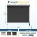 Wisteria Lane 10' x 8' Outdoor Roller Shade, Black: view 6