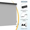 Wisteria Lane 10' x 8' Outdoor Roller Shade, Gray: view 5