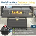 Wisteria Lane 4 Piece Aluminum Patio Set, Fire Pit: view 3