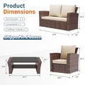 Wisteria Lane 4 Piece Outdoor Patio Furniture Set, Brown: view 2