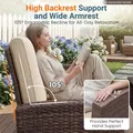 Wisteria Lane 4 Piece Outdoor Patio Furniture Set, Brown: view 3