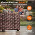Wisteria Lane 4 Piece Outdoor Patio Furniture Set, Brown: view 5