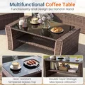 Wisteria Lane 4 Piece Outdoor Patio Furniture Set, Brown: view 6