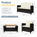 Wisteria Lane 4 Piece Outdoor Patio Furniture Set, Beige: view 2