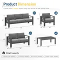 Wisteria Lane 5 Piece Patio Furniture Set, Grey: view 3