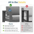 Wisteria Lane 5 Piece Patio Furniture Set, Grey: view 4