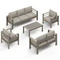 Wisteria Lane 5 Piece Patio Furniture Set, Khaki: view 2