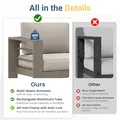 Wisteria Lane 5 Piece Patio Furniture Set, Khaki: view 6