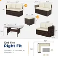 Wisteria Lane 7 Piece Patio Furniture Set, Brown: view 2