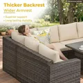 Wisteria Lane 7 Piece Patio Furniture Set, Brown: view 5