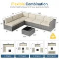 Wisteria Lane 7 Piece Wicker Patio Furniture Set, Beige: view 2